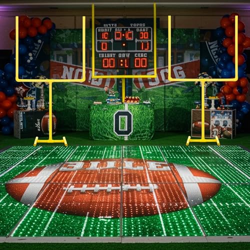 VioraWhite 2 Pcs Football Party Decoration 47.24" x 23.62" Plastic Football Goal Centerpiece Soccer Goal Post Field Post Decoration for Game Day Soccer Theme Party Decor - style: 47.24" X 23.62"