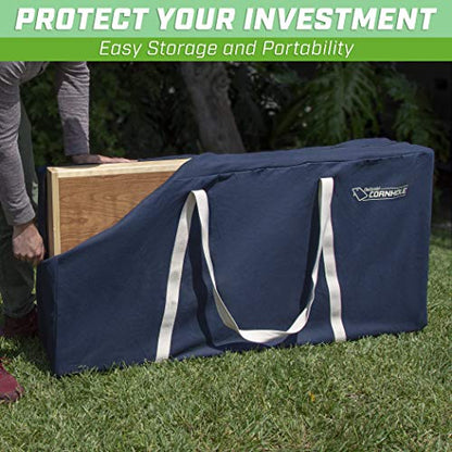 GoSports 4 x 2 ft Canvas Cornhole Carrying Case - Choose Navy Blue, Gray, or Natural - PRO Grade - style: Navy Blue