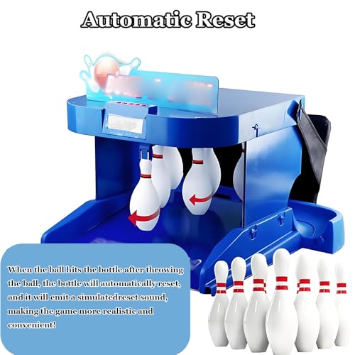 Electronic Bowling Alley Game for Kids and Adults with Automatic Reset,Lighting Effects,and Simulation Sounds-Foldable Indoor Bowling Set 2M/6Ft,2m/6ft - size: 2m/6ft