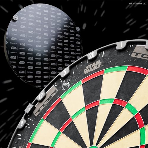 Target Darts TOR Dartboard & Dart Board Bundles | Competition Standard Steel Tip Board with Fixing Kit | Also Available: Special Edition Luke “The Nuke” Littler Board and Surround or Star Wars Galaxy - style: Star Wars Bundle