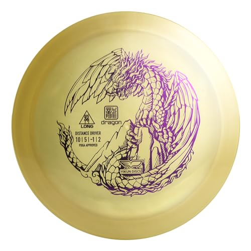 yikundiscs Yikun Professional Disc Golf Fairway Driver|Distance Driver|165-175g| Perfect for Outdoor Games and Competition[Dics Shade Color May Vary] - color: Golden