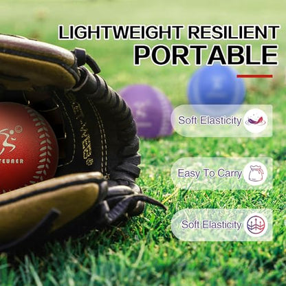 Foam Baseballs, Soft Baseballs 6 Pack and 12 Pack for Kids Beginners Training Ball, Safe Throwing for Indoor or Outdoor Play with Carrying Bag, Baseball Gifts for Boys and Girls - size: 12Pce