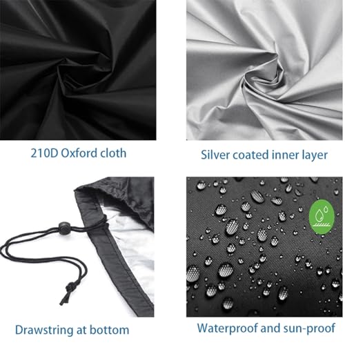 5FT 210D Oxford Cloth Foosball Table Cover, with Storage Bag, for Games and Toy Pool Tables