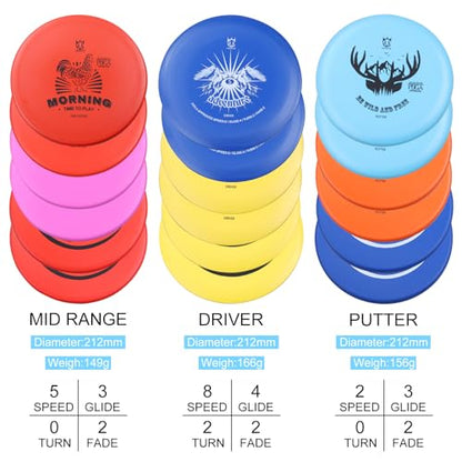 CROWN ME Disc Golf Set, Disc Golf Starter Set - style: 18 Disc