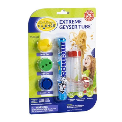 Steve Spangler Science Extreme Geyser Tube - Science Kit for Kids - Mentos & Soda Lab Experiment - Includes Tube, Candy, & Unique Spray Caps - Chemistry Magic - Classroom STEM Project - style: Extreme Geyser Tube
