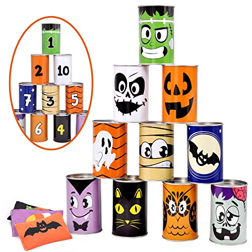 JOYIN 13 Pcs Halloween Carnival Can Bean Bag Toss Games for Kids & Adults Trick or Treat Decoration, Home Decor Party Favors Supplies, Homeschooling Backyard Game - style: Toss Game