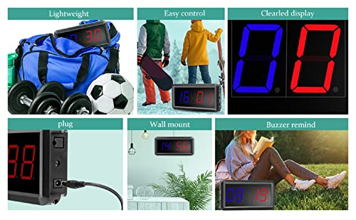 Electronic Score Keeper Scoreboard with Remote for Cornhole Basketball Ping Pong Table Tennis Badminton Volleyball Baseball Billiard Squash Quiz Kids Electronic Digital Clock