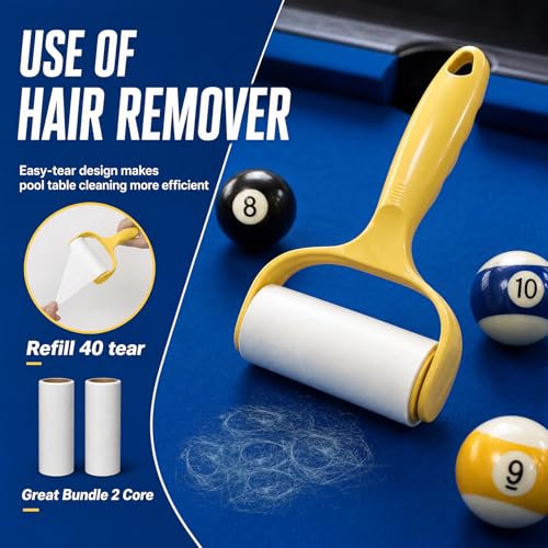23 PCS Pool Table Brush Set Accessories, Wooden Billiard Triangle & Diamond Rack for 2-1/4" Pool Balls, Professional Billiard Accessories Kit with Cue Chalk for Beginners and Professional Players