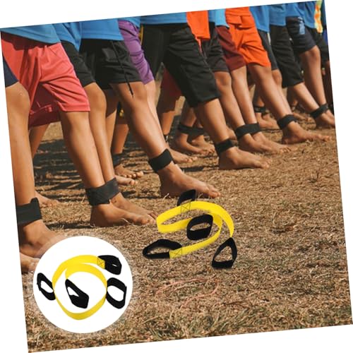 LIOOBO 2pcs Giant Footstep Race Bands for Team Building and Family Relay Races Yellow Person for Cooperative Outdoor Activities