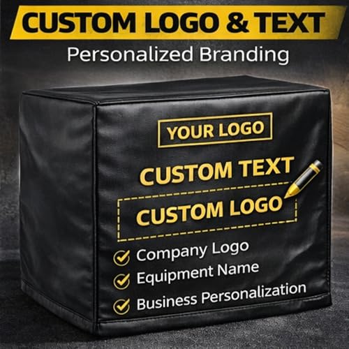 Custom PU Leather Dust Cover for Equipment, Waterproof Protective Cover, Made to Measure Size, Zipper Closure, Personalized Logo/Text for Indoor Use