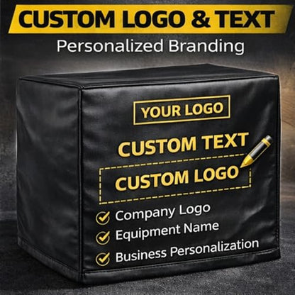 Custom PU Leather Dust Cover for Equipment, Waterproof Protective Cover, Made to Measure Size, Zipper Closure, Personalized Logo/Text for Indoor Use