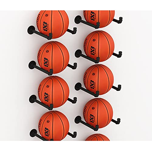 CMMC Industrial Pipe Wall Mounted Clothing Rack, Yoga Mat Storage Rack Gym Soccer Rack Home Nursery Basketball Rack on The Wall Wall-Mounted Finishing Shelves, 1 Pack - color: Black