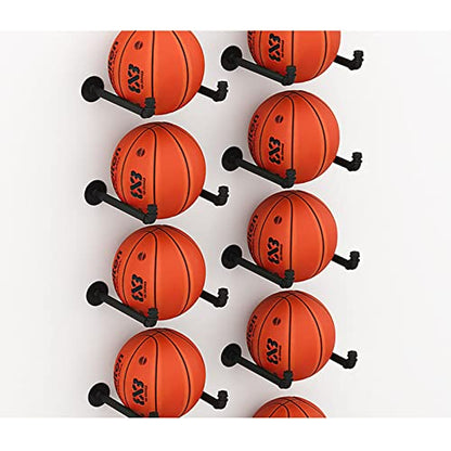 CMMC Industrial Pipe Wall Mounted Clothing Rack, Yoga Mat Storage Rack Gym Soccer Rack Home Nursery Basketball Rack on The Wall Wall-Mounted Finishing Shelves, 1 Pack - color: Black