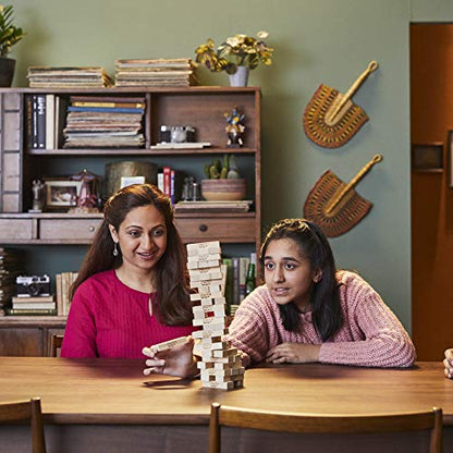 Hasbro Gaming Jenga Wooden Blocks Stacking Tumbling Tower Game | Party Games for Kids & Families | Stocking Stuffers | Ages 6+ (Amazon Exclusive)