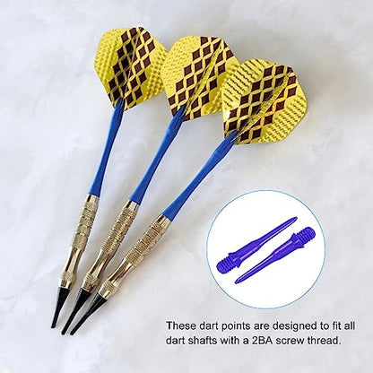 PATIKIL Plastic Dart Tips, 2BA Thread Soft Dart Plastic Tip Soft Tip Dart Accessories - color: Blue