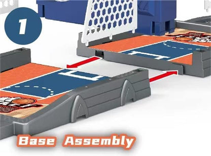Desktop Basketball Arcade – Interactive Finger Shoot Game with Auto-Scoring & Portable Court | 24" Mini Hoop for Kids Adults Family Game