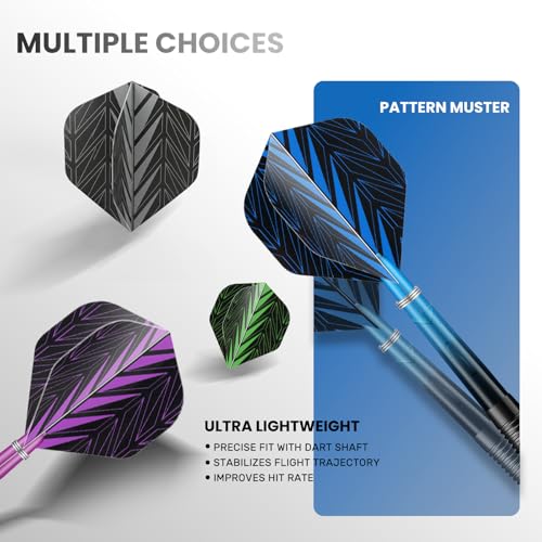 12 Pack Steel Tip Darts Set, 18g Professional Darts Metal tip with 4 Style Darts Flights with Protectors, Sharpening Stone &Darts Case, Ideal for Beginners, Home, Pub & Office Indoor