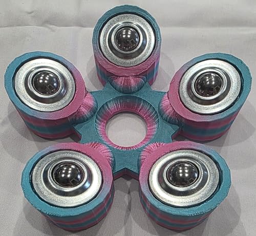 Bowling Ball Spinner - color: Teal and Magenta