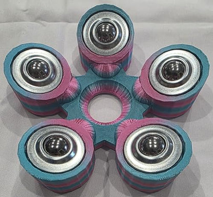Bowling Ball Spinner - color: Teal and Magenta