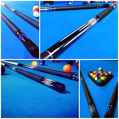 Pool Sticks Set of 4 and Pool Sticks Set of 2 with 13mm Cue Tip 58" Pool Cue with Rubber Anti-Skid Sleeve - color: POOL CUES SET OF 2