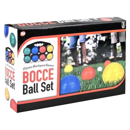 Zugar Land Bocce Ball Set with Carrying Case (11") Includes: 8 (3") Balls, 1 Jack (1.5") Ball, 1 Sure Grip Storage Case. Comes in a Nice Display Box. Classic Backyard Game.