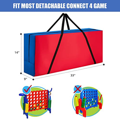 HONEY JOY Giant 4-in-a Row Carry and Storage Bag, Large & Sturdy Carrying Bag for Jumbo 4-to-Score Giant Game Set, Life Size Yard Game Storage Case (Game Set Not Included)