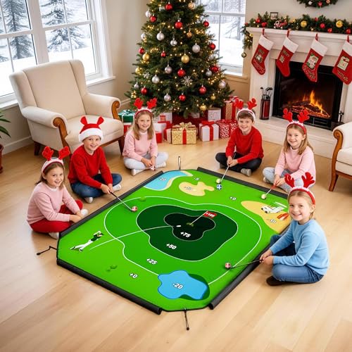 72" x 58" Battle Golf Chipping Game - 2-in-1 Sticky Golf Game Set, Large Chipping Mat with 20 Sticky Balls for Chipping Practice - Fun Family Party Game for Indoor and Outdoor Use - size: 72" x 58" Standard Set