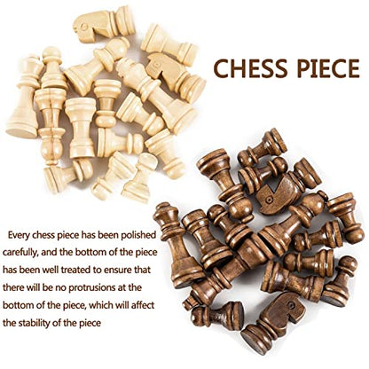 Folding Storage Wooden Chess Board Sets - 3 in 1 Chess Board Game for Adults and Kids (Backgammon, Checkers), Exquisite Wooden Chess Set - size: 13.4x13.4 inches