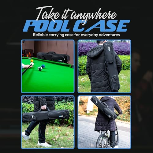 Obsidian Carbon Fiber Pool Cue Stick 57" Billiard Cue Sticks Professional Low Deflection Pool Sticks with 12.5mm Tip, Microfiber Cloth, Gloves, Pool Cue Case & Pool Cue Chalk for Adults