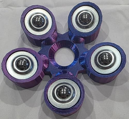 Bowling Ball Spinner - color: Blue and Magenta