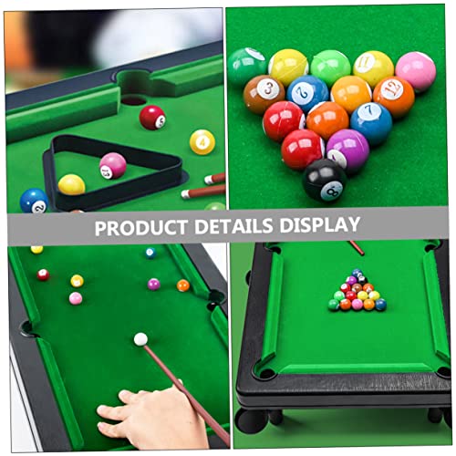 Mini Pool Table for Boys and Girls Small Tabletop Billiard Game Set Portable Billiard Toy Cues and Balls for Indoor Play and Family Fun