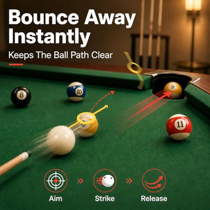 9 Pcs Billiards Training Aids, Pool Cue Shot Aiming Trainer | Practice accessories for standard 2-1/4 inch pool balls, cue shot aiming, billiards drills, beginner and intermediate players