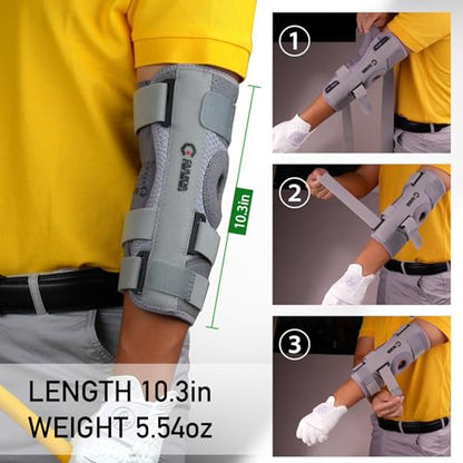 GAIARENA Golf Training Aid Straight Arm Elbow Brace Swing Trainer, Straight Away Swing Trainer Aid to Eliminate Chicken Wing Swing Golf Accessories Practice Equipment Gifts for Men Women Beginner - color: Gray