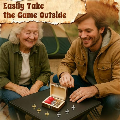 TriMagic Metal Jacks Game with Ball Classic, Jax Toy, Vintage Jacks and Ball Set in Wooden Gift Box, Old School Jax Game, Retro Nostalgic Toys from 50s 60s 70s 80s, 20 Gold & Silver Jack Stones - style: 20 Jacks+2 Balls+ Wooden Box