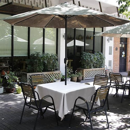 Melaluxe Spring/Summer Wrinkle-Free Waterproof Outdoor Tablecloth with Umbrella Hole and Zipper,60-Inch-by-84 Rectangle, Silver, Seats 6 to 8 People - color: Silver, size: 60" x 84" (Rectangular)