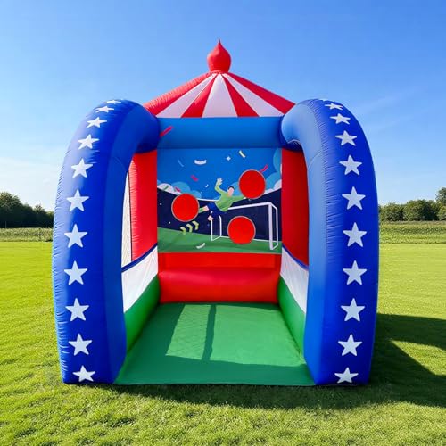 Inflatable Carnival Games — 6.5×6.5×9FT, Built-in Blower, Quick-Inflate — Football Target (Quick-Inflate Outdoor & Indoor Football Game for Backyard Parties, Team Challenges & Event Fun) - style: Football Target