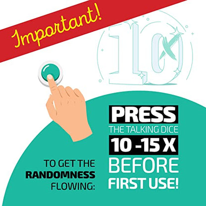 Talking Dice Sound Button | Fully Loaded | 102 totally random phrases for numbers 1-6 | Great EZ Gaming Gift | Fun Novelty Gag Inspirational Gift | Cool Gadget | Modern Reinvention of the Classic Die