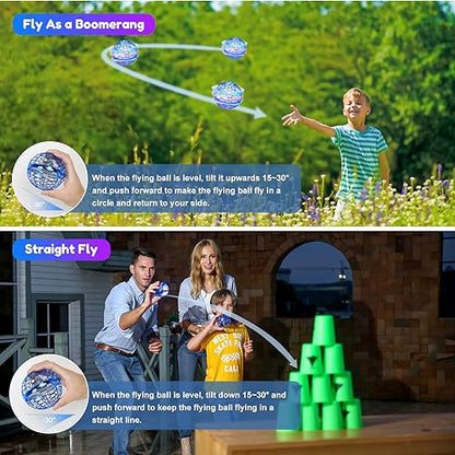 Fly Orb Hover Ball Floating Boomerang Spinner Drone Balls - Cool Toys Gifts for 6-15 Year Old Boys & Girls (Blue) (Blue_01) - color: 2026-blue