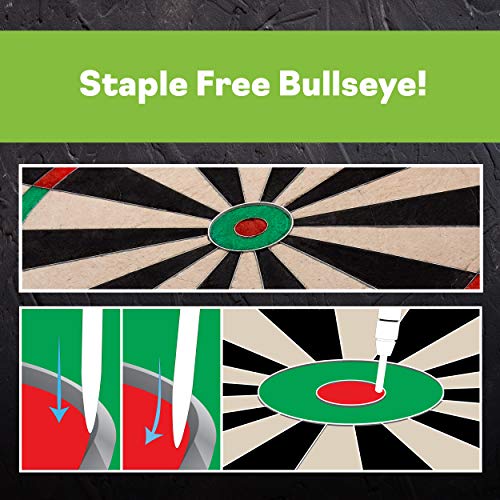Viper AIM 360 Tournament Bristle Steel Tip Dartboard Set with Staple-Free Razor Thin Metal Spider Wire, Self-Healing Premium-Grade Sisal, Aiming Marks, Movable Target Circles for Focused Training
