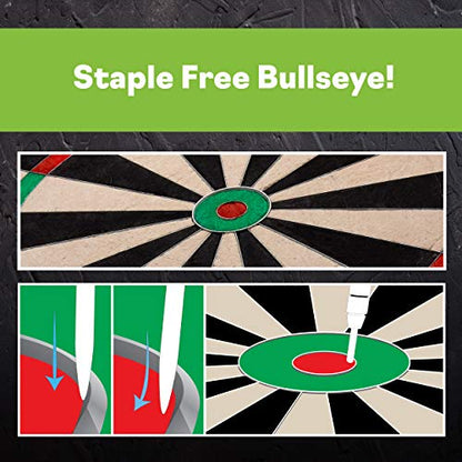 Viper AIM 360 Tournament Bristle Steel Tip Dartboard Set with Staple-Free Razor Thin Metal Spider Wire, Self-Healing Premium-Grade Sisal, Aiming Marks, Movable Target Circles for Focused Training