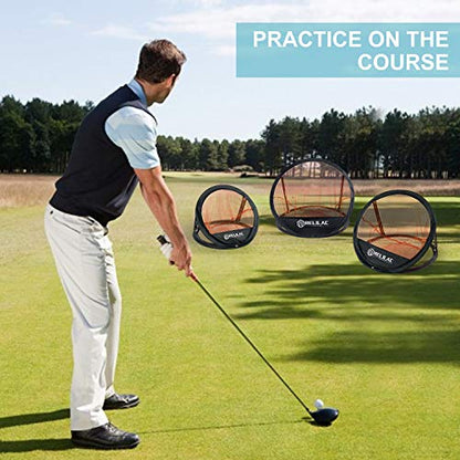 RELILAC Pop Up Golf Chipping Practice Net Set - Indoor/Outdoor Golfing Target Accessories for Golf Practice - Improve Your Short Game - Gifts for Men, Dad, Mom, Husband, Women, Kid, Golfers - style: Net