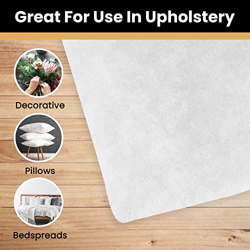 AK TRADING CO. 24 Inch Wide Bonded Dacron Upholstery Grade Polyester Batting - Cushion Support, Quilting Supplies, Furniture Upholstery, Craft Projects, Durable Polyester Batting (1 Yard) - color: 24 Inch Wide, size: 1 Yard