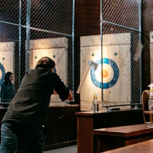 16.5" Throwing Axe, Throwing Hatchet with 1065 High Carbon Steel & Beech Wood Handle, Perfect for Axe Throwing Games, Competition and Recreation, Ideal Gift for Men (Silver Gray) - color: 1 Pack