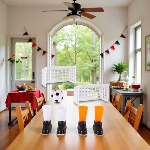 1 Set Finger Soccer Game Finger Footballs Match Funny Finger Table Game Set with Two Goals for Fans Club Party