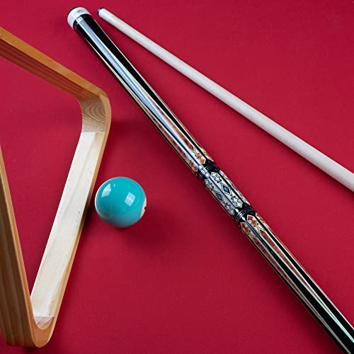 Billmart Pool Cue Stick, Low Deflection Shaft Billiard Cue Sticks with Hard Case, Pool Table Sticks Queue, 19-21 oz Pool Que - color: Brown, size: 19 oz