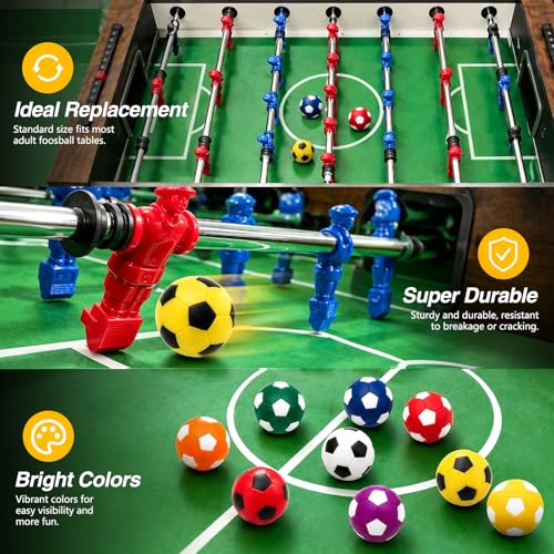 OuMuaMua Foosball Table Balls 1.42 Inch Soccer Balls for Tabletop Game Foosball Table World Cup Accessory Replacements