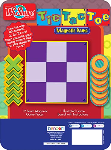 TS Shure by Bendon Tic-Tac-Toe Games Magnetic Activity Tin with Foam Magnet Sheet 50522 - style: Tic Tac Toe Game Tin