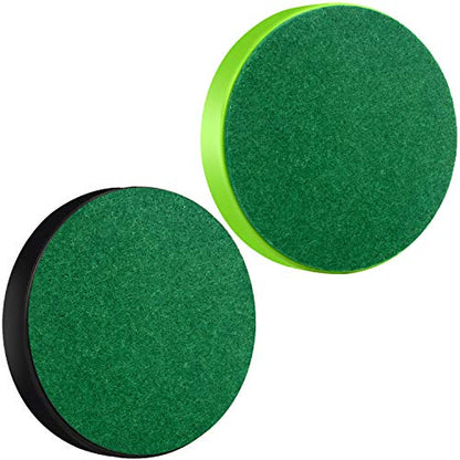 ONE250 Air Hockey Pushers and Red Air Hockey Pucks, Goal Handles Paddles Replacement Accessories for Game Tables (4 Striker, 4 Puck Pack) - color: Black & Green