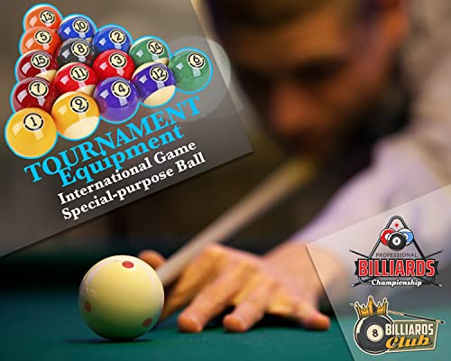 JAPER BEES Billiard Ball/Pool Ball Set Complete 16balls 2-1/4" Regulation Size&Weight Resin Ball - style: Tournament Superior