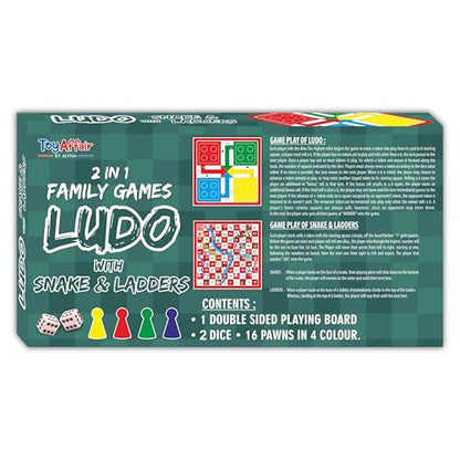 Ankit Toys & Games Ludo & Snakes and Ladders Board Game Set Classic 2in1 Family Fun for Kids and Adults (Standard Edition)
